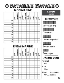 Bataille Navale - French Battleship Game - Dates - La Date