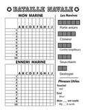 Bataille Navale - French Battleship Game - Letters and Numbers