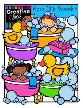 Preview of Bath Time Bubbles {Creative Clips Digital Clipart}
