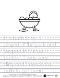 Bath Time - Write a Sentence to Trace - Editable 1 Pg *sp
