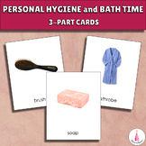 Personal Hygiene and Bath Time Montessori 3-part Cards