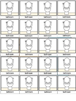 Preview of PECs Class Set Bathroom ABA PCS Visual Aid Boardmaker