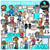 Bathroom Etiquette Clip Art Set {Educlips Clipart}