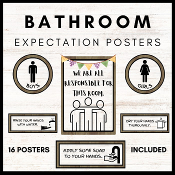 Preview of Bathroom Expectation Posters