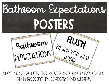 Preview of Bathroom Expectations Posters