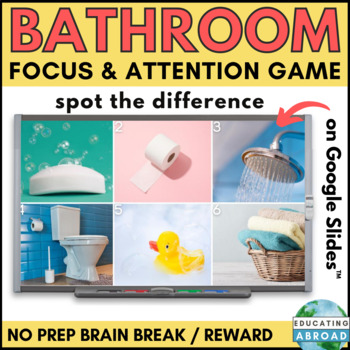 Preview of Bathroom Life Skills Activity | Spot the Difference Conversation Game