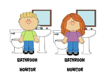 Bathroom Monitor Sign by Travelling in Third | Teachers ...
