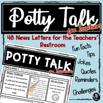 Preview of Bathroom Newsletter for Teachers Staff Morale & Sunshine Committee - Digital