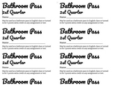 Bathroom Pass *EDITABLE Google Doc
