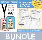 Bathroom Pass and Log BUNDLE - Passes / Logs -Classroom Ma