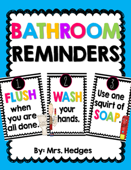 Preview of Bathroom Rules & Reminder Posters