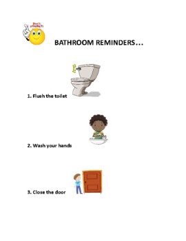 Preview of Bathroom Reminders Visual Support