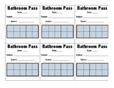 Bathroom/ Restroom Pass