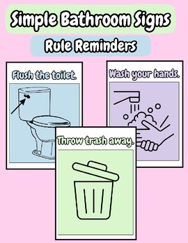 Set of 4 Printables Bathroom Reminders / Sea Theme / Wipe Your Bum, Flush  the Toilet, Wash Your Hands, Brush Your Teeth / Instant Download 