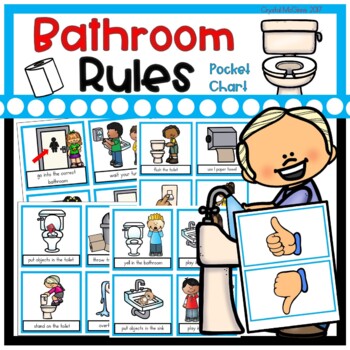 Bathroom Rules Pocket Chart Sort (Beginning of the Year Restroom Rules)