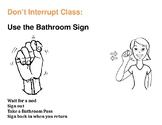 Bathroom Sign Language Sign