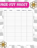 Bathroom Sign Out Sheets | DISCO THEME | Classroom Management