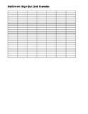 Bathroom Sign Out Spreadsheet