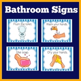 Bathroom Signs | Healthy Habits Posters Rules Preschool Ki