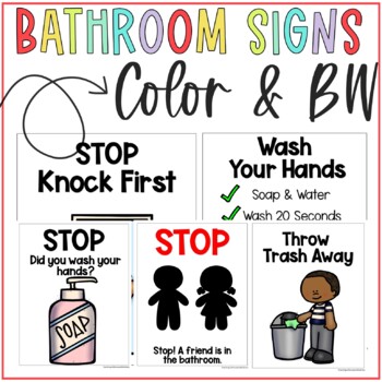 printable bathroom signs for kids