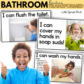 Preview of Bathroom Signs | Bathroom and Handwashing Expectations | Preschool, PreK, Kinder