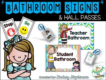 Preview of Bathroom Signs and Hall Passes
