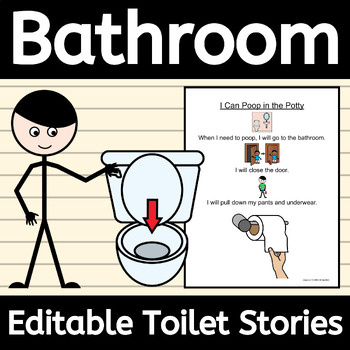 Preview of Bathroom Social Skills Stories for Potty Training, Using the Toilet, Poop, Pee