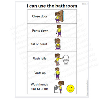 Bathroom Social Story | Special Education | 3 Different Levels of Prompts