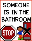Bathroom Occupied Stop and Go Flip Poster Signs FREEBIE