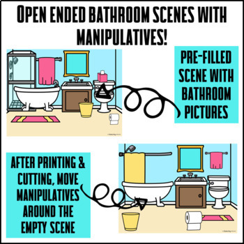 Bathroom Themed Interactive Books by The Chattering Speechie | TPT