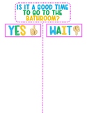 Bathroom Time Interactive Poster Anchor Chart