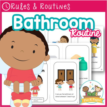 bathroom visual routine by prekpages teachers pay teachers