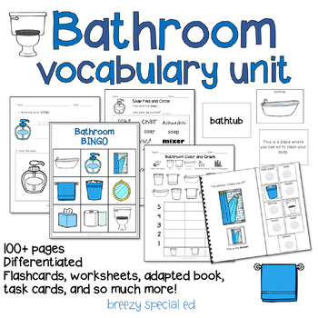 Preview of Bathroom Vocabulary Life Skills Unit (Special Ed and Autism Resource)