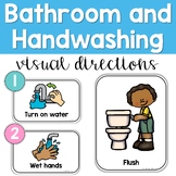 Bathroom and Handwashing Visual Directions Signs and Posters