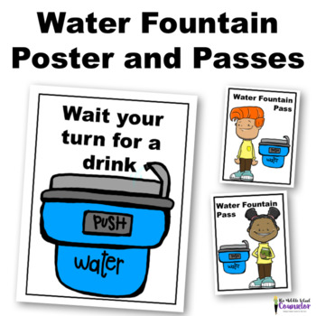 drinking water fountain cartoon