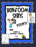 Bathroom signs and labels