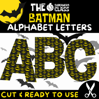 Preview of Batman Alphabet 26 Letter Pack - Print, Cut & Ready!✂️