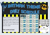 Batman DC superhero schedule timetable back to school