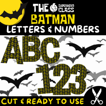 Preview of Batman Letters and Numbers {BUNDLE} - Print, Cut & Ready!✂️
