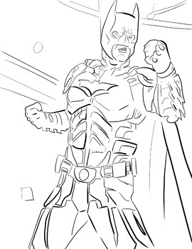 Preview of Batman coloring page