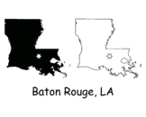 Baton Rouge Louisiana LA State Capital City Map USA - JPG 