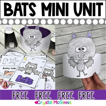 Preview of Bat FREEBIES | Bat Themed Math & Literacy Activities | Fall | Halloween