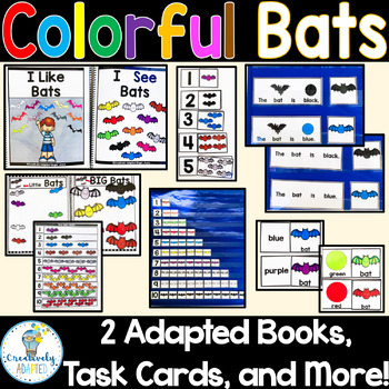 Preview of Bats Adapted Books and Activities SPED/ELL/Prek-2