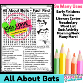 Bats: All About Bats Reading and Word Search Activity : Ea