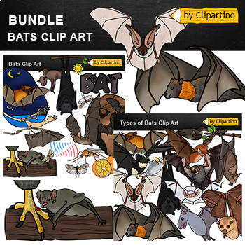 Preview of Bats Clip art Bundle/ Commercial use / Halloween bats Clip Art