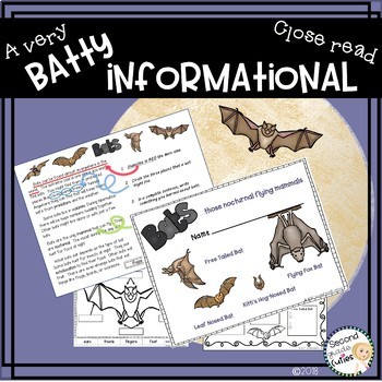 Preview of Bats Close Reading , Informational text & Key Ideas