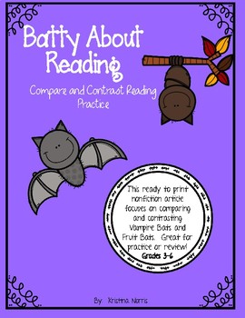 Preview of Bats- Compare and Contrast Reading Activity