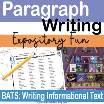 Preview of Bats, Expository Writing, Paragraph Writing, Informational Text, Graphic Org.
