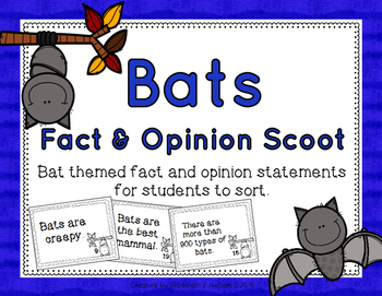 Preview of Bats Fact and Opinion Scoot