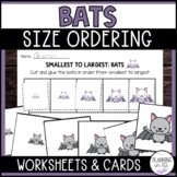 Bats Size Ordering for Halloween | Order by Size | Cut and Glue
